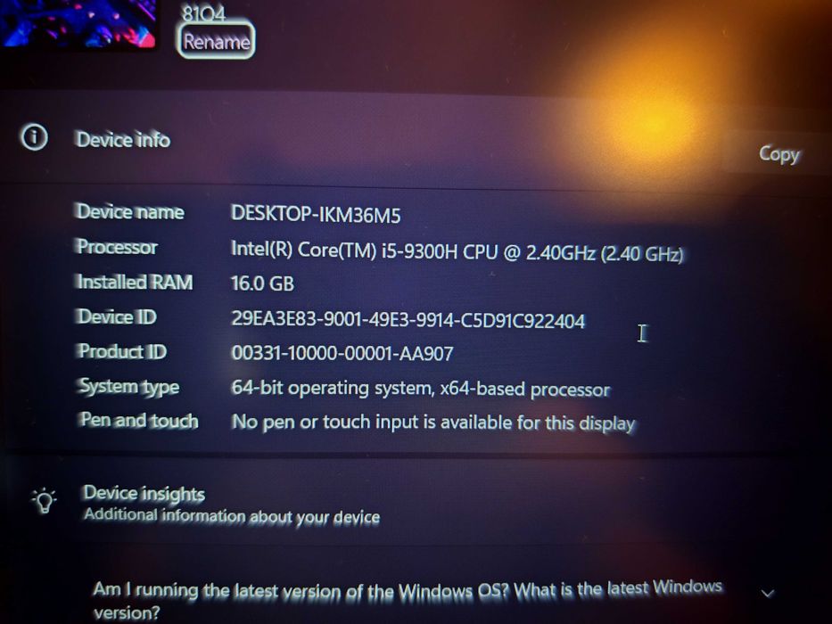 Laptop gaming Lenovo Legion y7000/i5-9300h/GTX 1650/16 gb ram/512 SSD