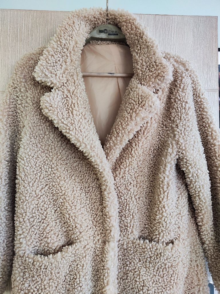 Бежово палто Teddy bear