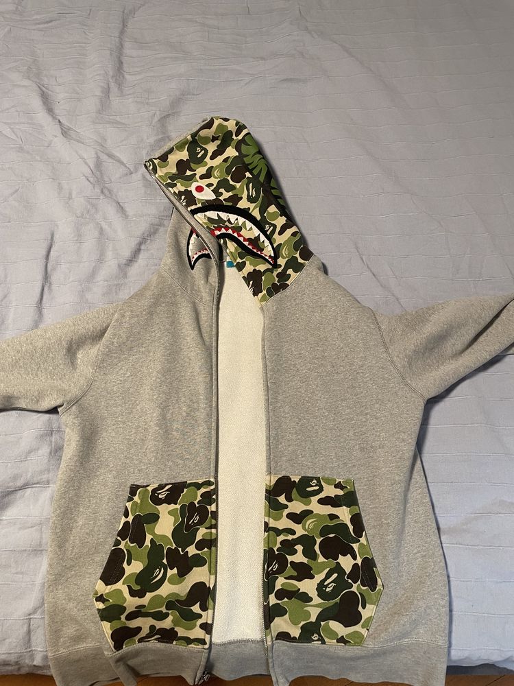 BAPE ABC CAMO Full Zip Shark Hoodie