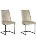 Set 2 scaune pentru dining/sufragerie din catifea, Beliani