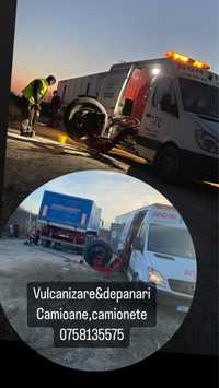 Vulcanizare mobila camioane Timis autostrada nonstop