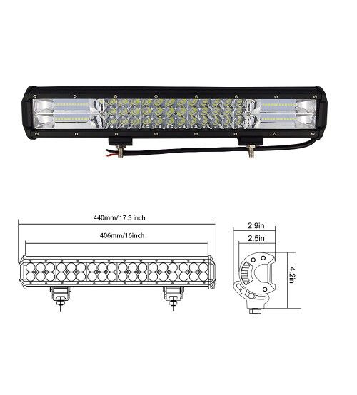 Led bar 252w, Lumina 7D, Usor de instalat, Aluminu