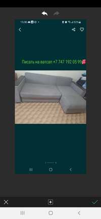 Продам угловой диван коричневый