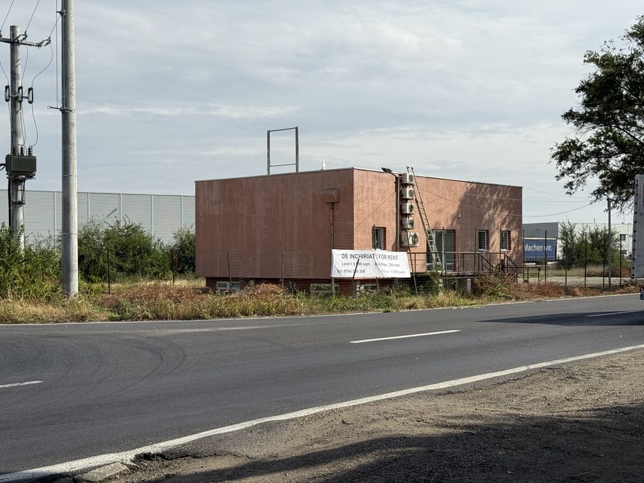 De inchiriat - teren 5.000 mp + cladire 200 mp - acces direct A1