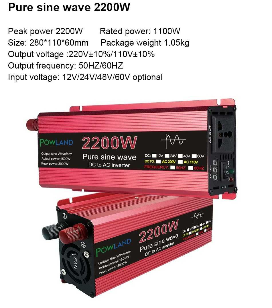 Invertoare noi IPOWER EASUN 12V/24V  de la 1000W la 3000W