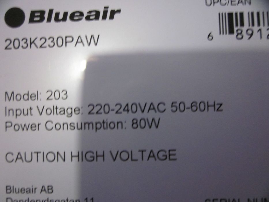Пречиствател и йонизатор на въздух Blueair 203 Purifyng sistem