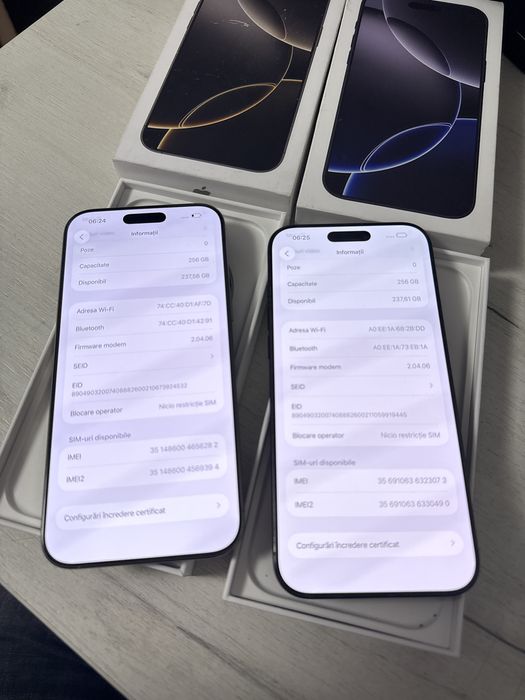 Iphone 16 Pro Max 256Gb Full Box. Ca Noi 100% baterie