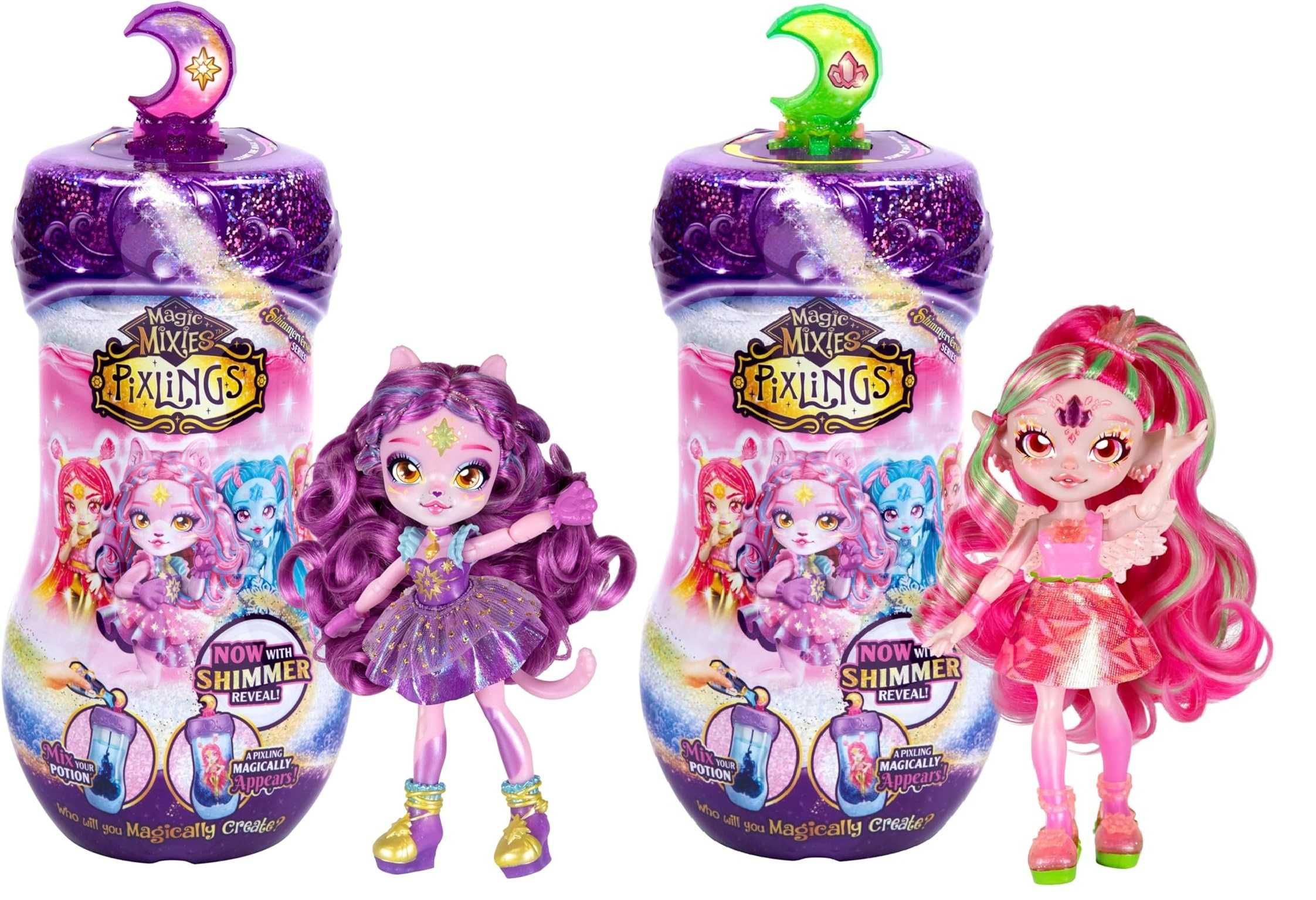 Magic Mixies PIXLINGS Кукла с магическо появяване лилава розова коса