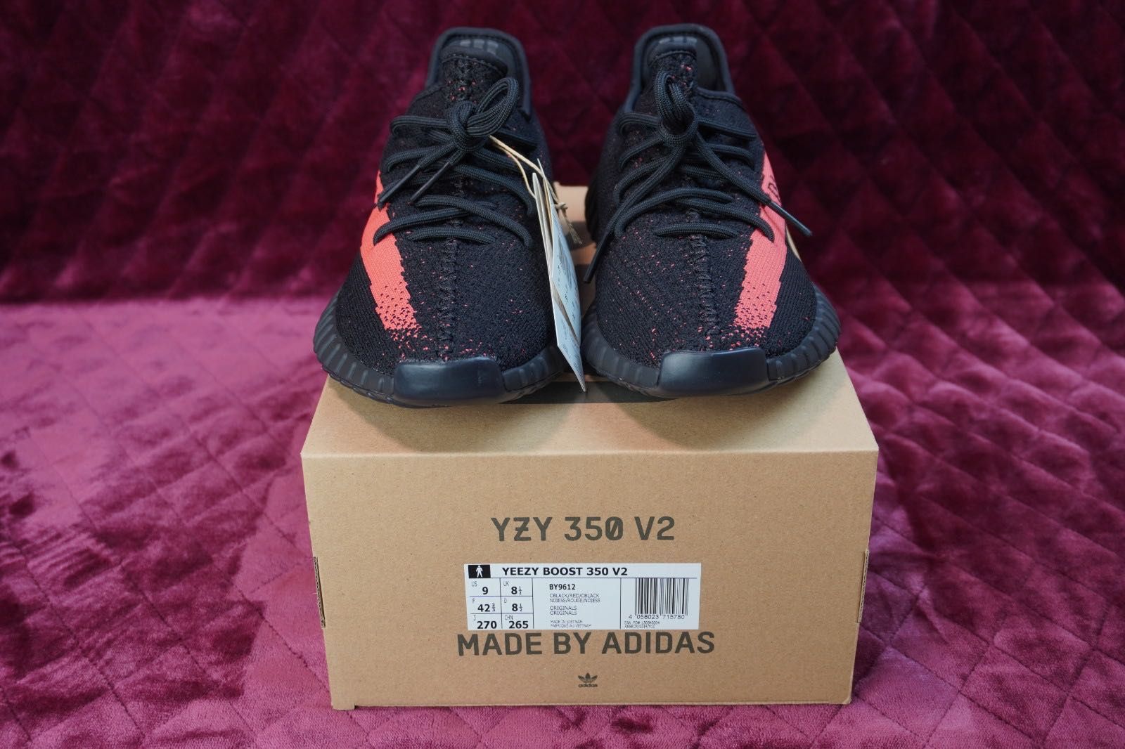 Yeezy boost v2 350 core black 42 2/3