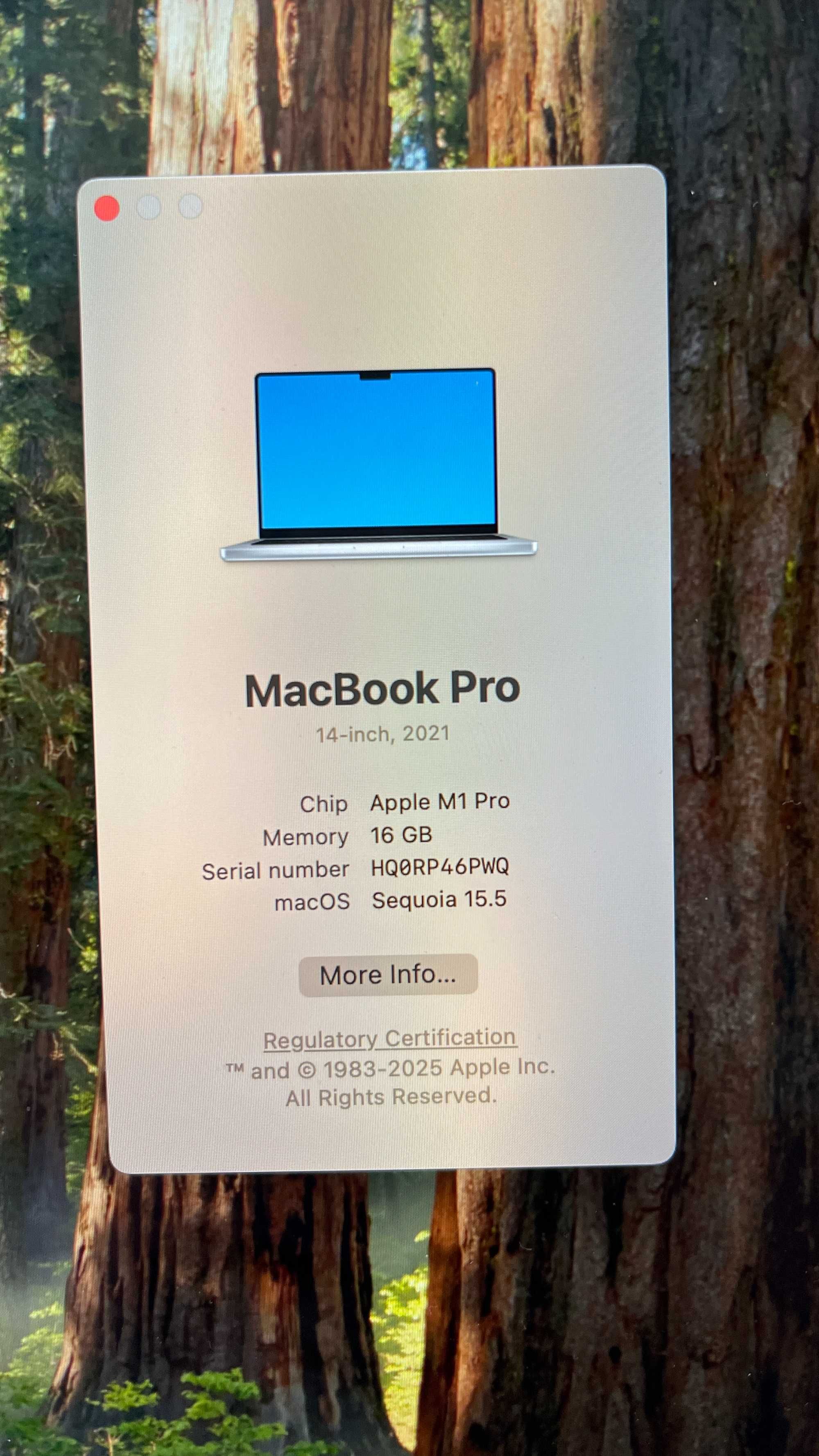 MacBook Pro M1 14" 2021/16GB RAM/512GB SSD/8 Core CPU/14 Core GPU