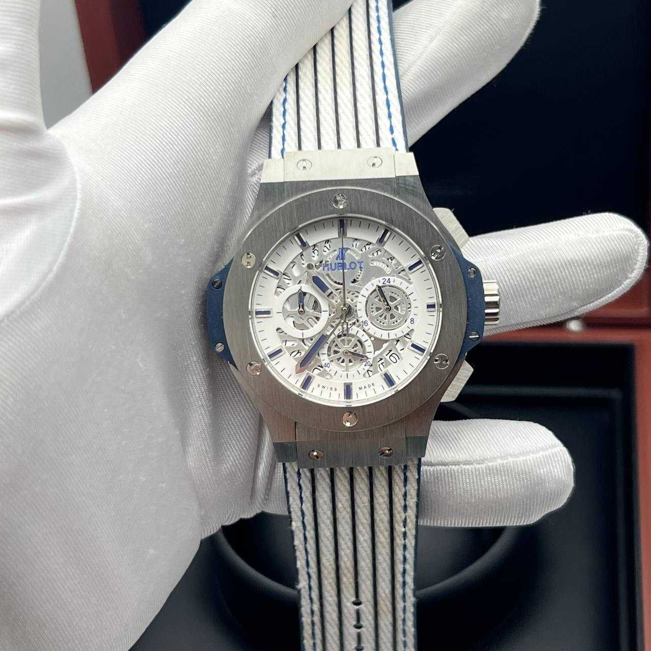 hb big bang 44mm silver-black