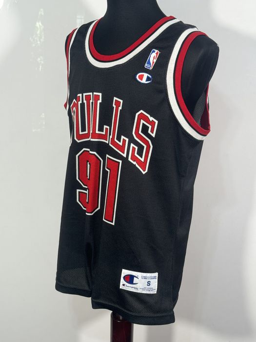 Maiou Champion Vintage 90’ Chicago Bulls NBA Rodman rar size S barbat