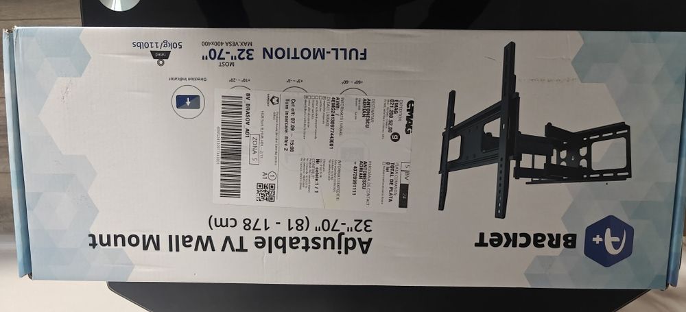 Suport TV A+ 32-70 inch, max 50kg, nou in cutie-desigilat