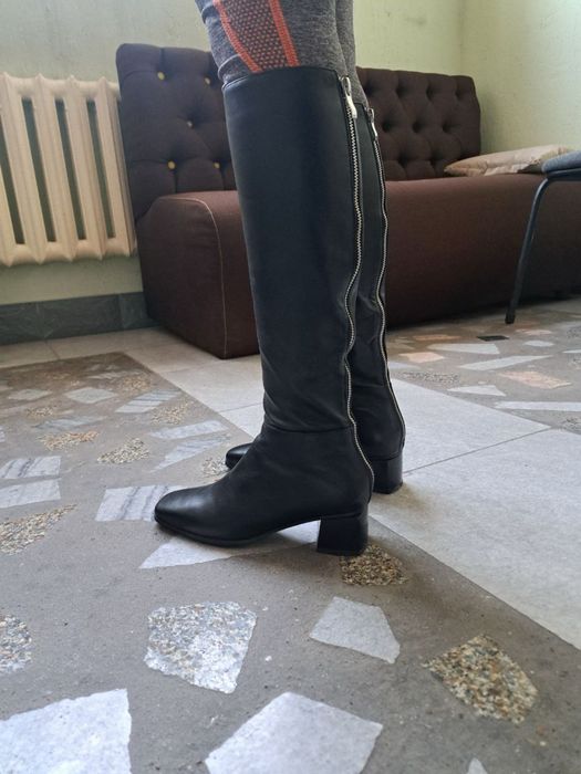 Сапоги демисезонные, кожаные, 36,5 размер