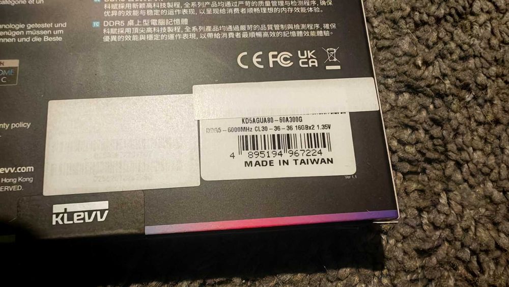 Рам памет KLEVV Cras V RGB DDR5 6000MT/s (2x16GB) 32GB DDR5 CL30 EXPO