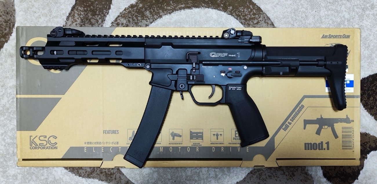 Vând/schimb replică airsoft electrica QRF mod.1 producător KSC Japan.