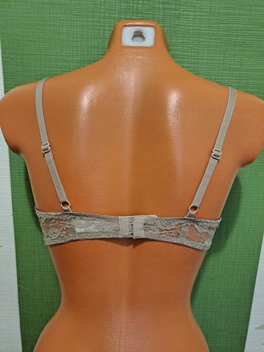 Sutien 80D No Secret, Bej, Cremă, material Poliester, Elastan
