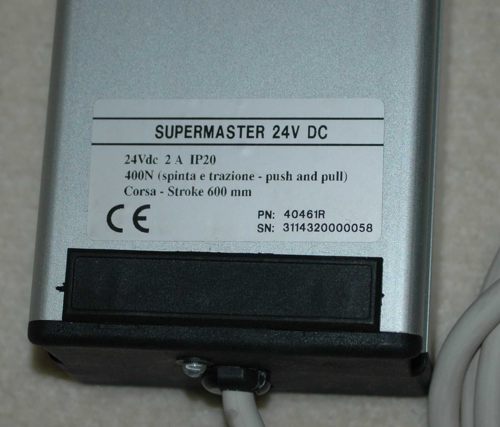 Actuator cu lant - cursa 600mm Supermaster 24v DC40461r