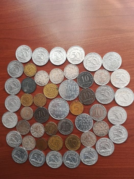 Сребърни и обикновени монети от Германия, Русия, Малайзия...