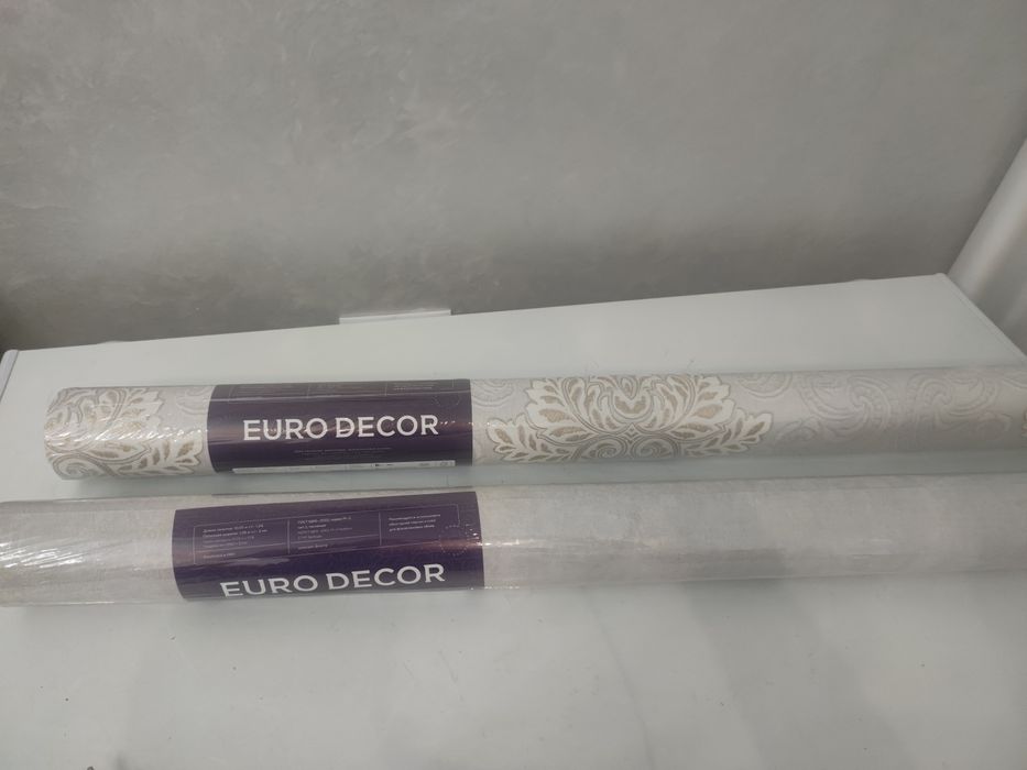 Красивые обои серого цвета 18 рулонов, торг