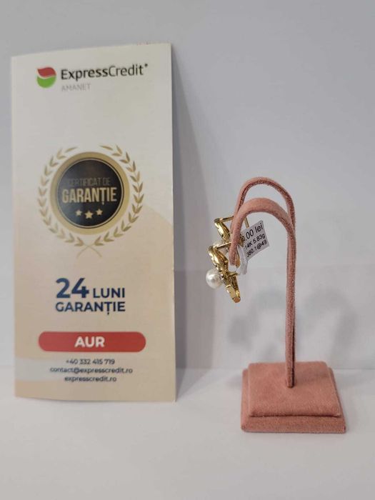 Cercei aur 14k 5.83g (Iulius Mall)(B-5380) Garantie 2 ani!