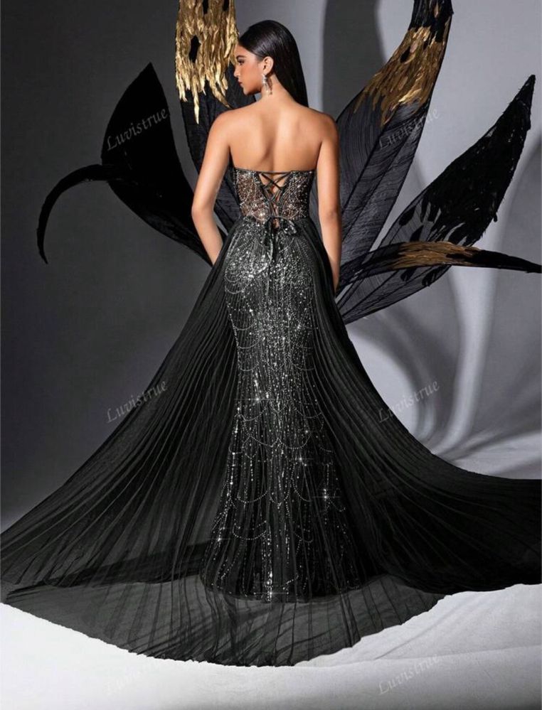 Rochie de seară elegantă, tip sirenă – nouă, nepurtată