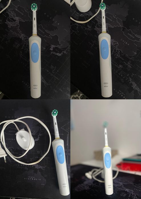 Periuță electrică Oral-B Braun, alb/albastru