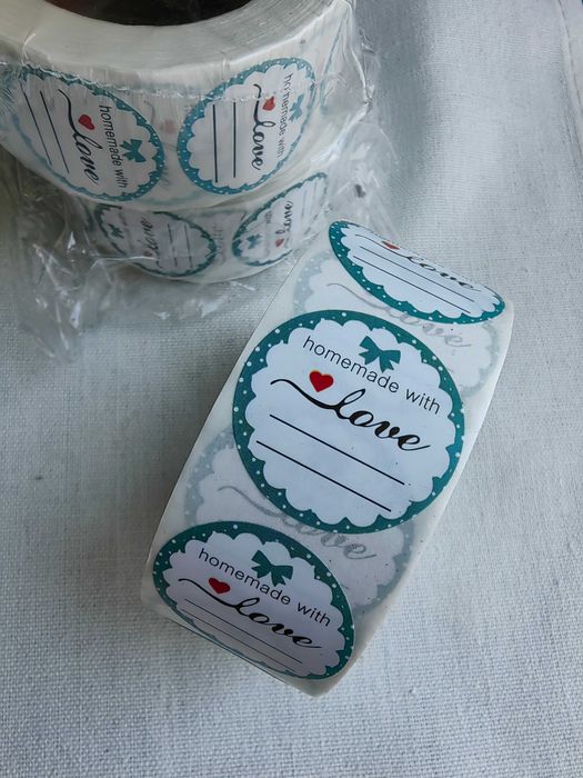 Стикери Thank you, Handmade with love, празни