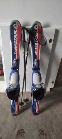 Skiuri copii 90cm cu clăpari și bețe