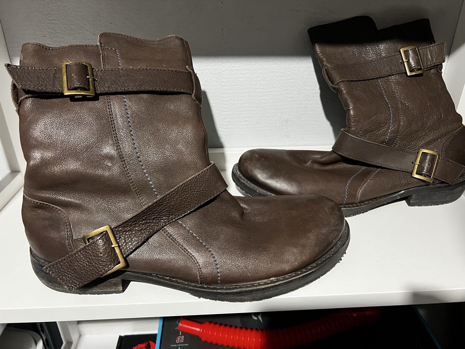 Cizme din piele tip biker, barbati, 43