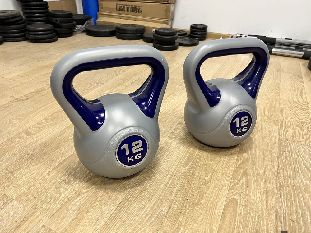 Set kettlebell noi 12 kg+12 kg=24 kg noi Germany pret 200 ron ambele