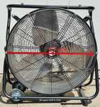 Ventilator mobil de podea 600 mm, cu suport de montare pe perete.