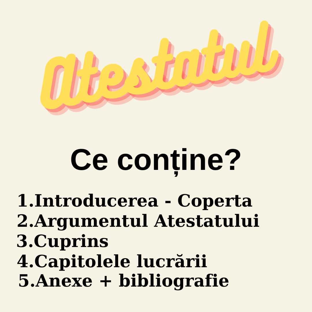 Atestat pentru liceu - orice tema - predare aceeasi zi