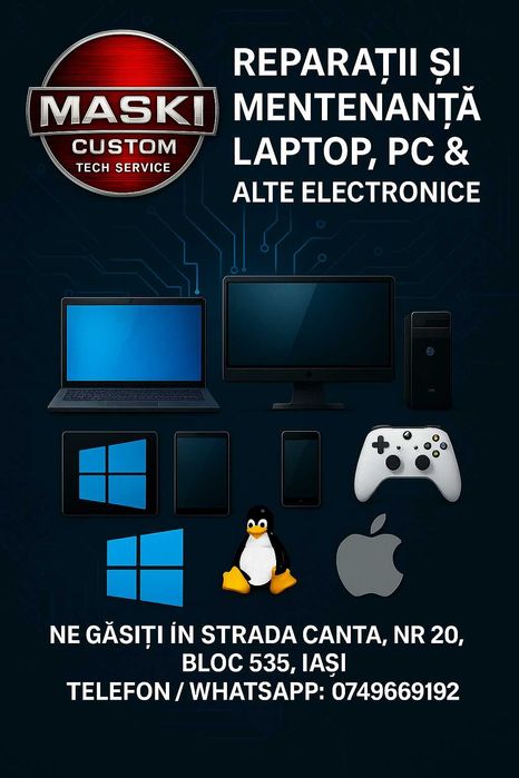 Reparatii / mentenanta laptop, Pc si alte electronice