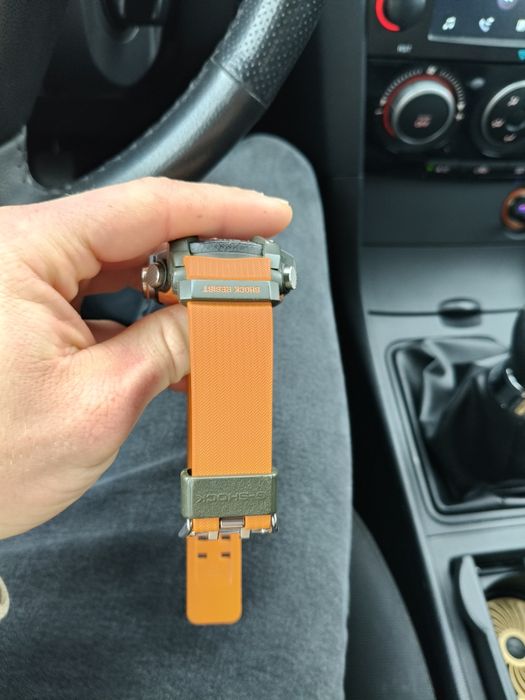 Ceas sport rezistent tip G-Shock Mudmaster – curea portocalie