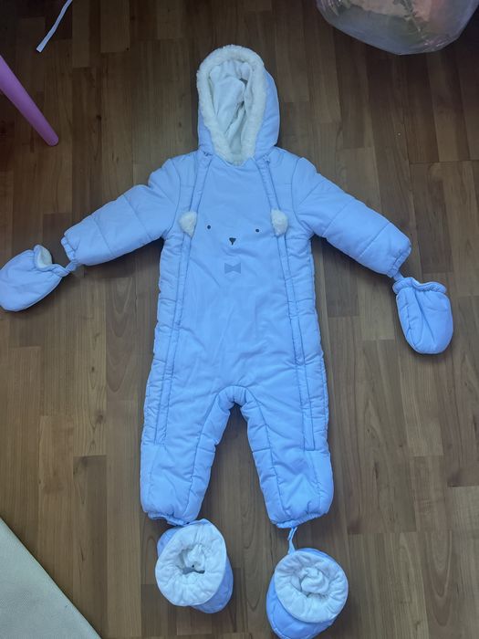 Якета и зимни космонавти 86 см  подарък шапки