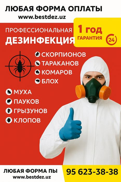 Дезинфекция, дезинсекция, дератизация. Dezinfeksiya, dezinseksiya