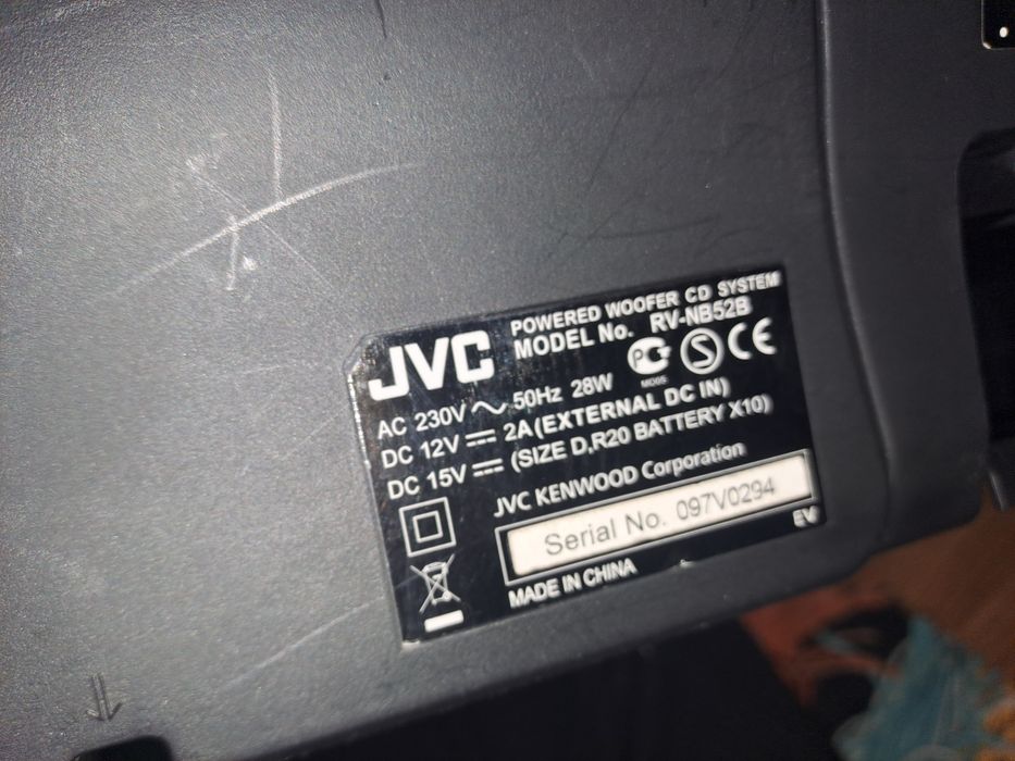 Radio cd-player boombox JVC RV-NB52B Retro Boomblaster