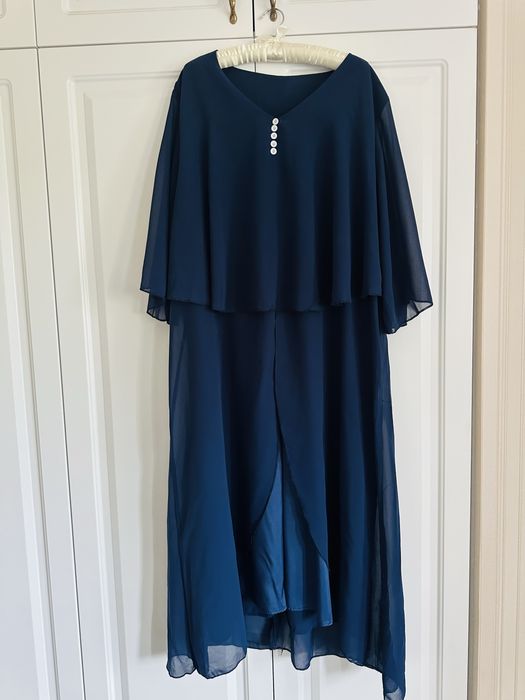 Rochie eleganta, mas L ,din voal, culoare bleumarin , masura XL , noua