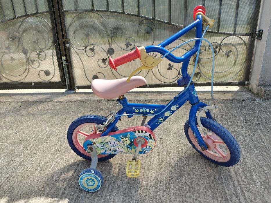 Bicicleta Paw Patrol cu roti ajutatoare