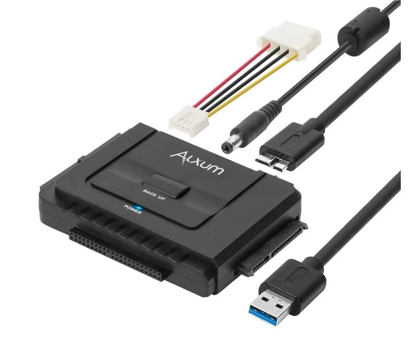 Adaptor hard disk Alxum SATA IDE la USB 3.0 cu alimentare, adaptor IDE