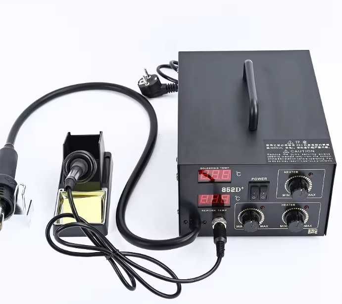 Паяльная станция 852D+, компрессорная, цифровая, 750 Вт, 100-480°С