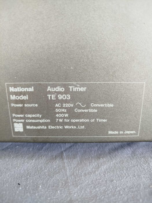 O superba piesa de colectie National Technics Audio Timer TE 903 Japan