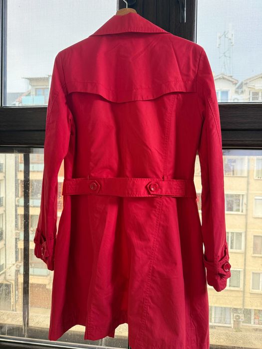 Tom Tailor червено палто (тренчкот)