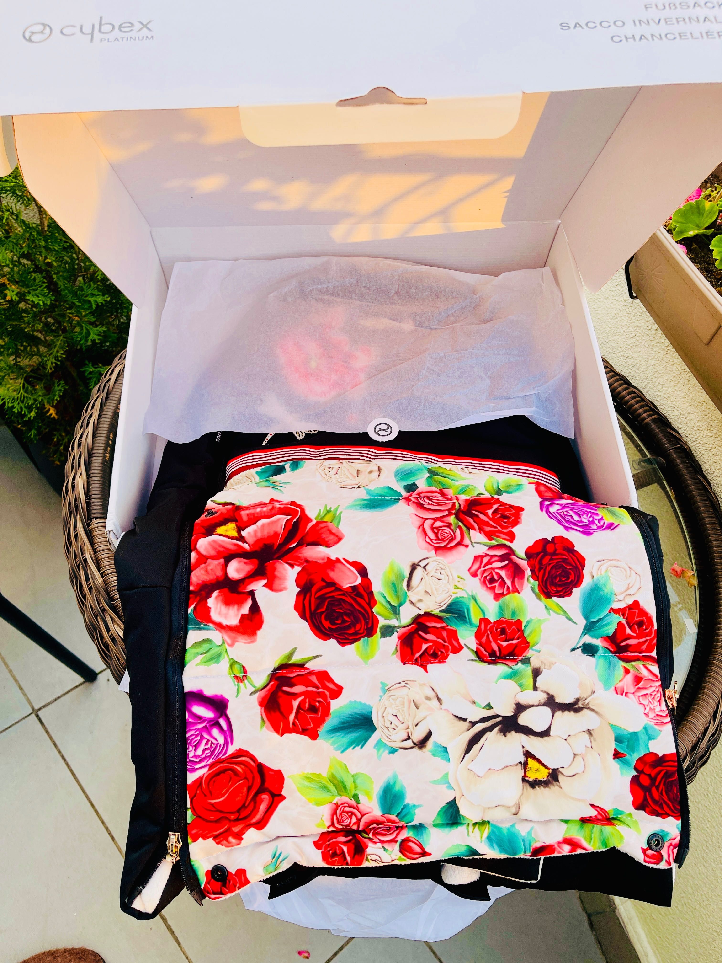 Детска количка Cybex Priam 4 Rose gold, Platinum Spring blossom
