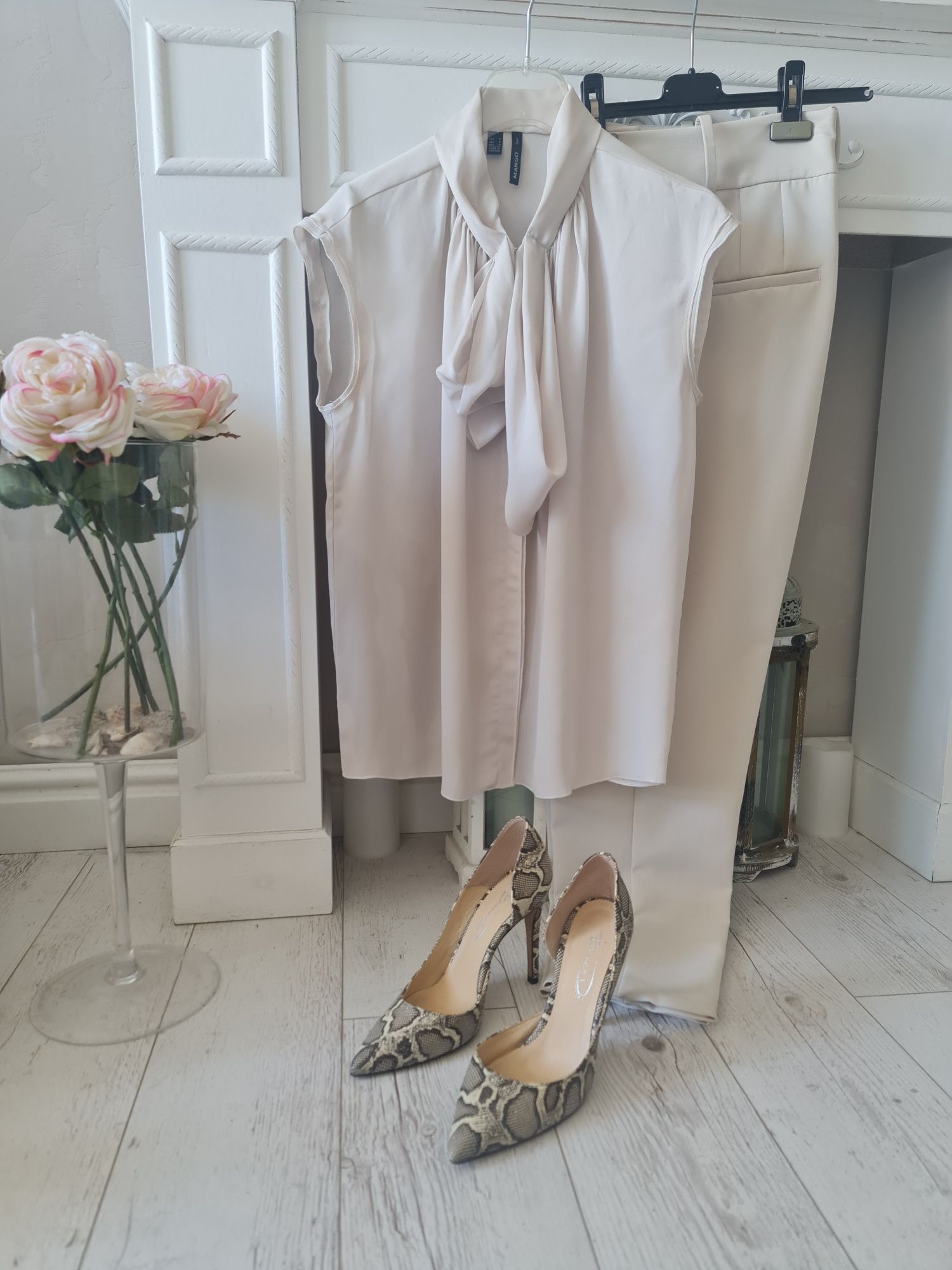 Zara, панталон, Mango блуза, Bianca Di, обувки