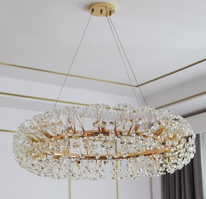 Candelabru de cristal lustra led 
de lux Roșu Dormitor