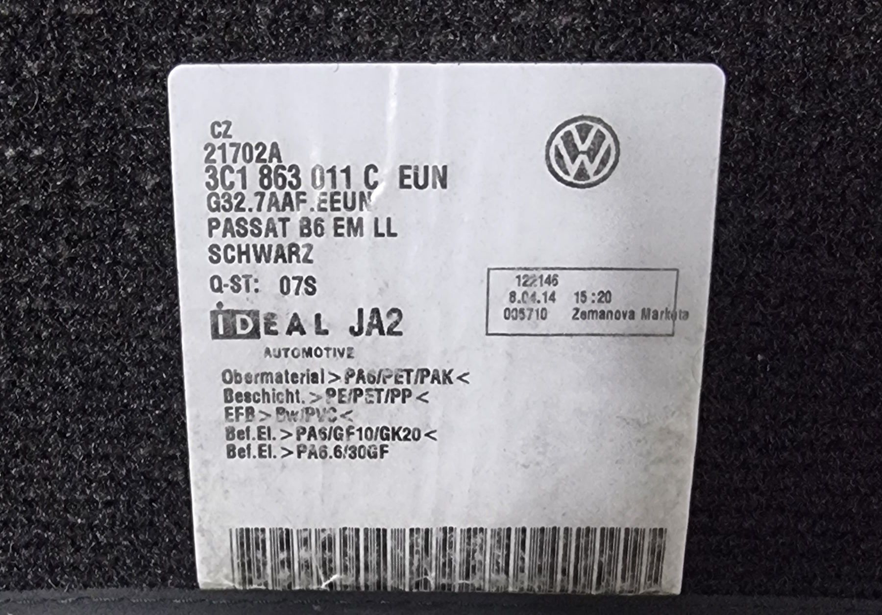 Covorase mocheta VW Passat B7 Variant originale