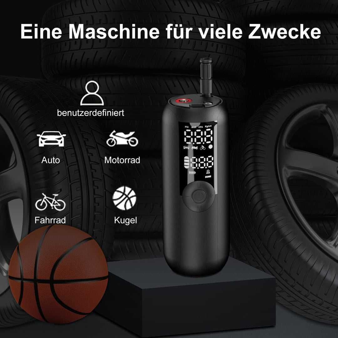 Compresor portabil cu acumulator pentru bicicleta moto auto 150 psi