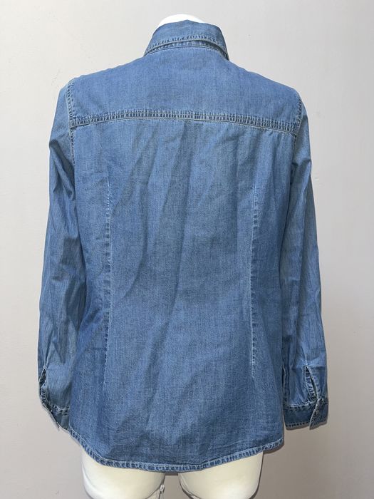 Cămașă denim/cotton, broderie și perle